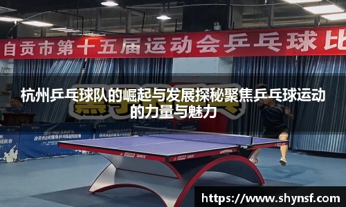 杭州乒乓球队的崛起与发展探秘聚焦乒乓球运动的力量与魅力